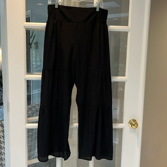 Nanette Lepore Pants Black Wide Leg Sz M - Picture 1 of 3